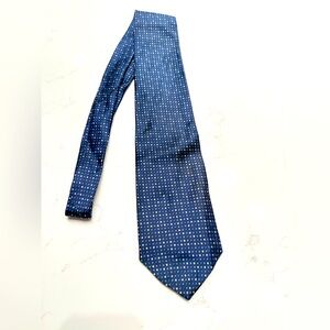 Geoffrey Beene Navy and White Patterned Tie